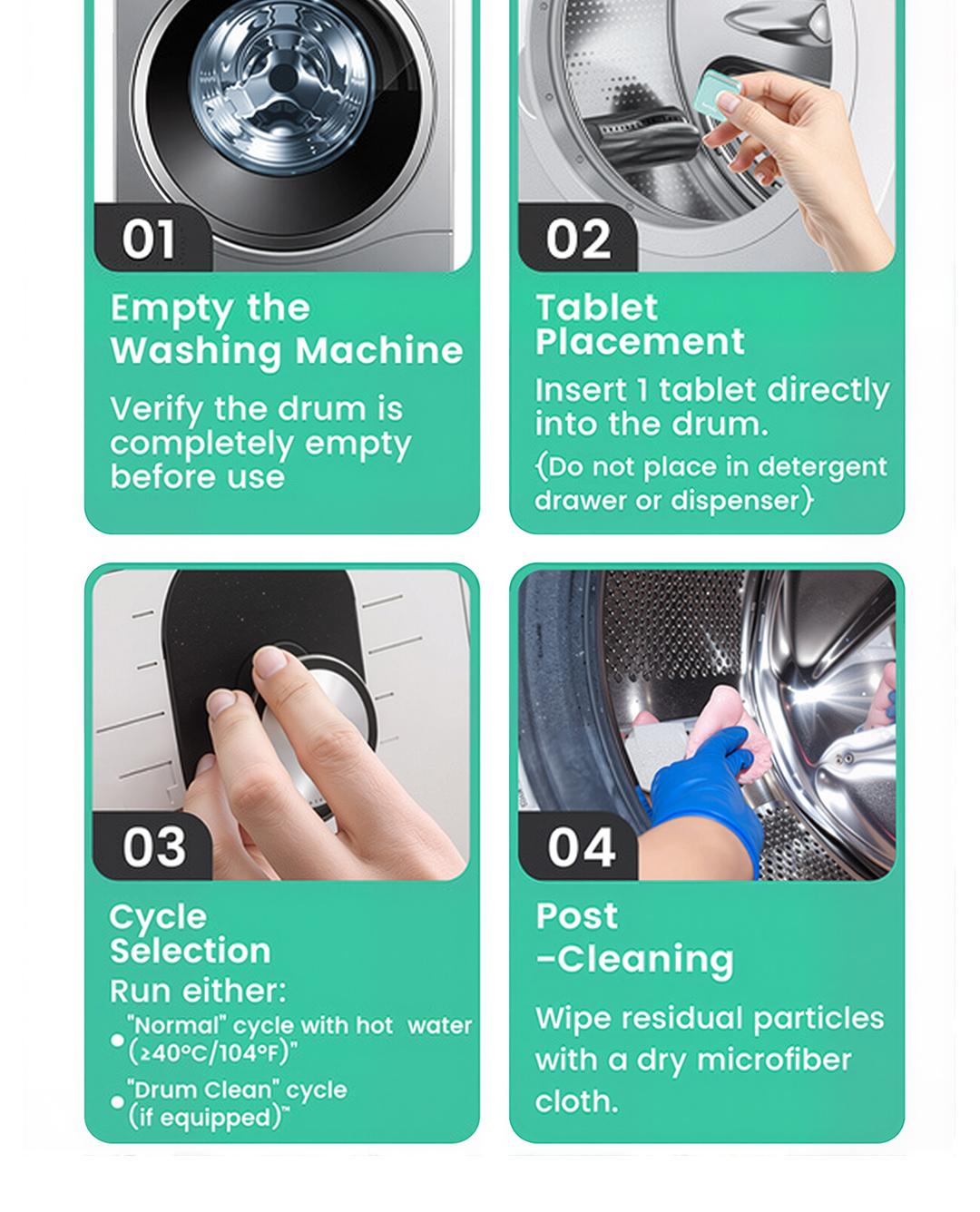 SOPAMI Eco-Friendly Washing Machine Cleaner Fights Pet Odors & Hair Build-Up for Fresh Clean Machines