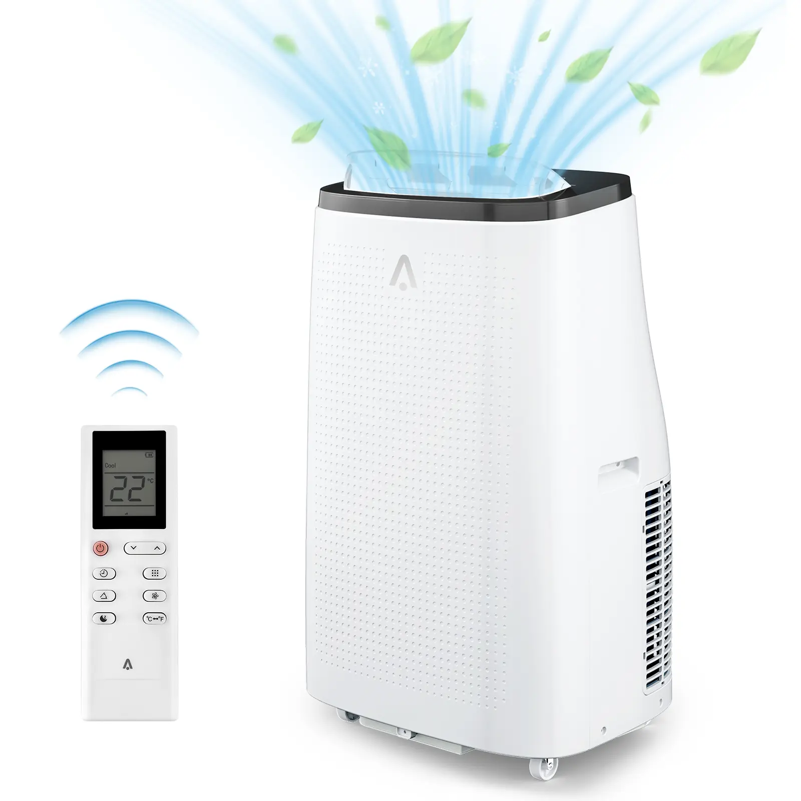 Garvee 14K/10K/8K BTU Fast & Quiet Cooling Portable Air Conditioner, 4‑in‑1 AC Unit with Dehumidifier & Fan, LED/LCD Display, Remote Control, 24H Timer, 4‑Way Swing, 360° Wheels & Window Kit for Bedroom Office Home