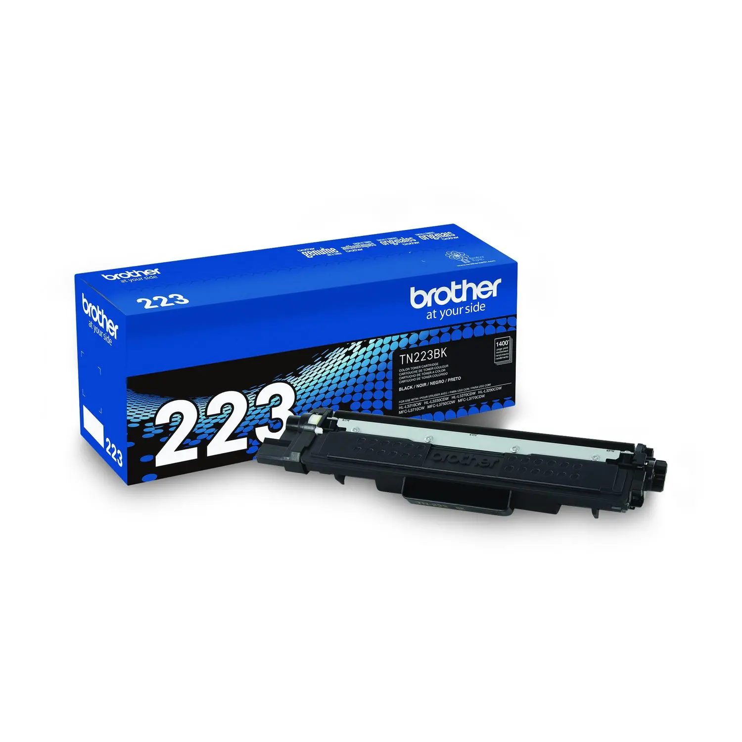 Brother Genuine TN-223BK Standard Yield Black Toner Cartridge - 1400 Pages