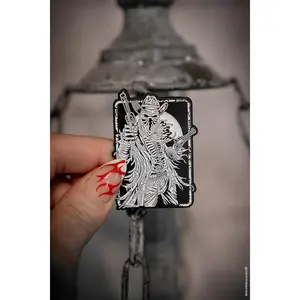 Western Goth Cowboy Enamel Pin