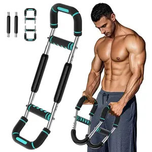 Adjustable Power Twister Bar Arm Trainer, Chest & Arm Strength Training Equipment for Men, Portable Upper Body Workout Tool for Home Gym Fitness
