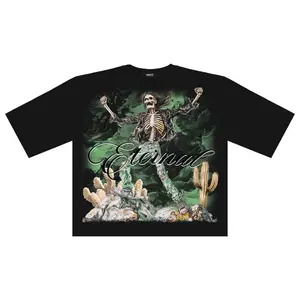 Oversized black and green T-shirt