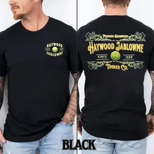 Cotton Short Sleeve T-Shirt Haywood Jablowme Timber Co Shirt, Funny Shirt, Premium Hardwood Tee, Gift for Her, Hoodie and Sweatshirt for Autumn and WinterGift for Him Fabric Menswear,