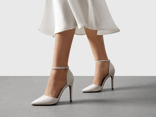 DREAM PAIRS Women's Lacey Pointed-Toe Ankle-Strap Stiletto High Heels Footwear - Gold Heels Shoes for Women, Wedding, Summer Occasions