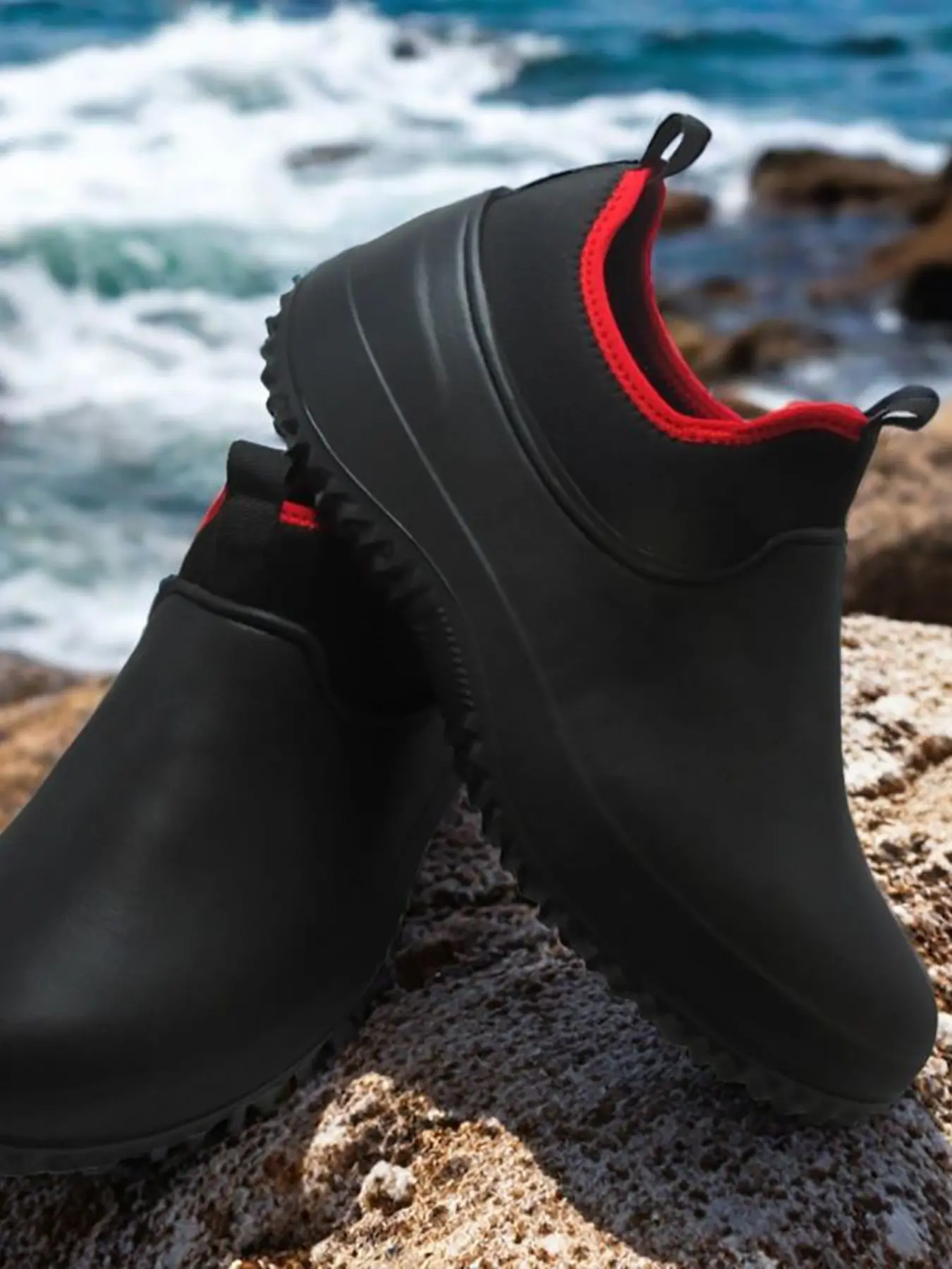 Spring & Fall Couple Large Size Kitchen Waterproof Oil-Resistant Rain Shoes, Breathable Comfort Slip-Resistant Outdoor Fishing Car Wash Work Shoes, Comfy Waterproof Footwear, Garden Shoes