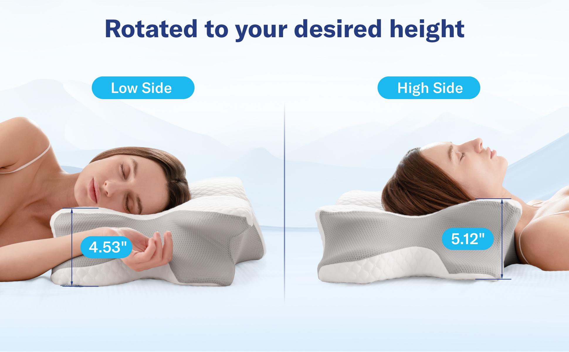 Alcedo Cervical Pillow for Cozy Sleep, Odorless Ergonomic Contour Memory Foam, Orthopedic Bed Pillow for Side, Back, and Stomach Sleepers Alcedo Cervical Pillow for Cozy Sleep, Odorless Ergonomic Contour Memory Foam, Orthopedic Bed Pillow for Side, Back, and Stomach Sleepers