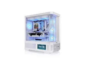Thermaltake View 370 TG ARGB; Mid Tower Chassis; 1x360mm SF360 ARGB PWM & 1x120 SF120 ARGB PWM Fans include; 360mm Radiator Support; 420mm GPU Clearance; 279mm Max PSU Length; ATX/mATX/mITX; Snow