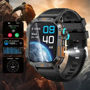 New Smart Outdoor Watch with Call Answering Dialing 100 Sports Modes 600mAh Battery LED Light Weather Tracker Pedometer Fitness Tracker for Android iOS Phones Gift for Men Women