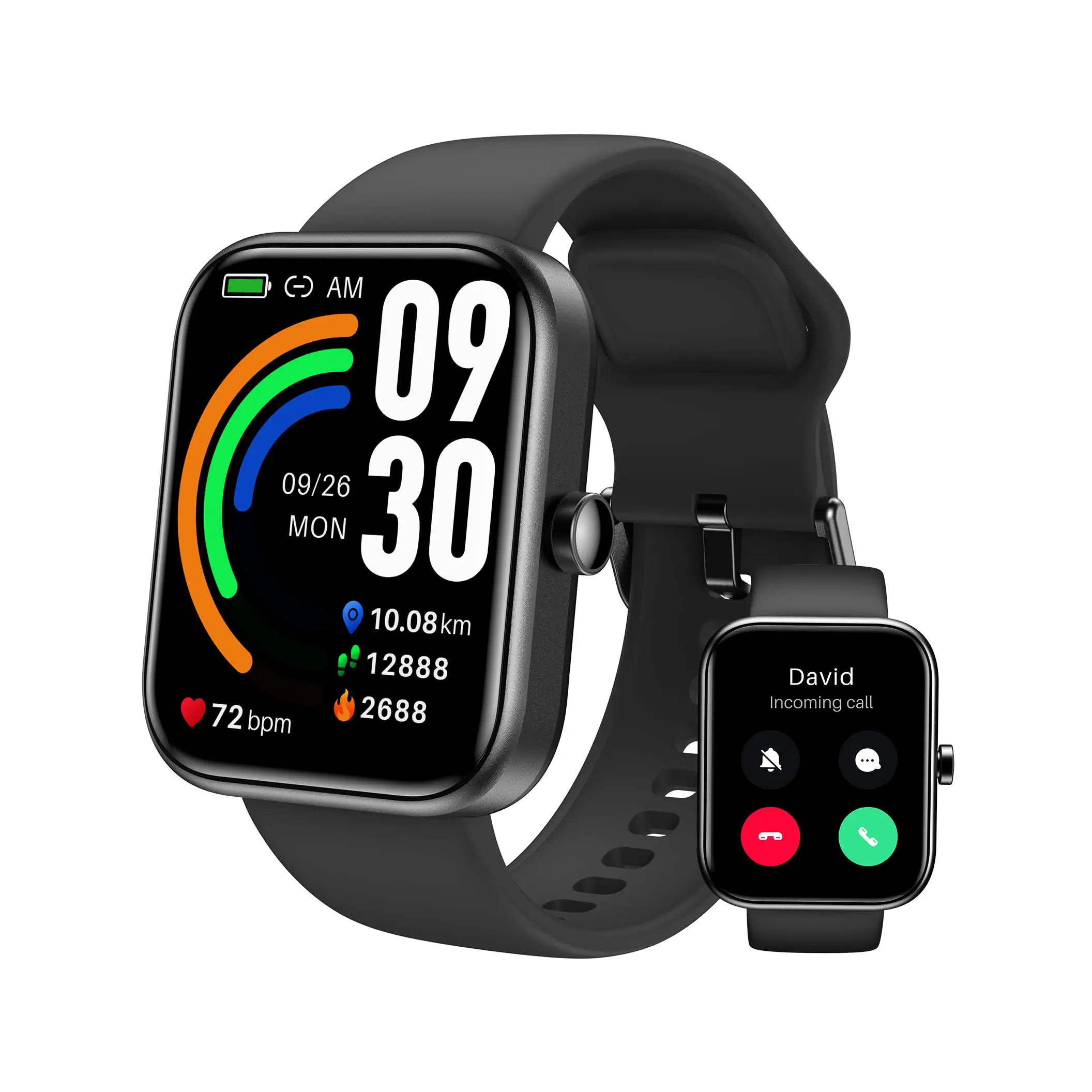 TOZO S3 Multifunctional Smartwatch (Answer/Make Calls) - Bluetooth Touchscreen Sport Watch, Full Touchscreen Fitness Tracker with Heart Rate, Sleep Monitor, Hiking-Ready Sporty Digital Watch, Father's Day Gift, Full Touchscreen Smartwatch
