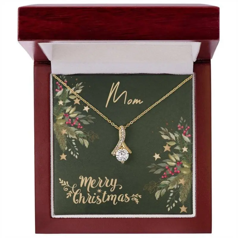 Mom Christmas Gift, Necklace for mom, Christmas Gift for mum, Mother Christmas Necklace, Merry Christmas mama, Beauty Pendant, Mom Necklace