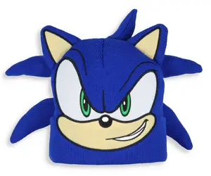 Sonic The Hedgehog and Friends Adult Embroidered Cuff Costume Beanie For Men And Women
