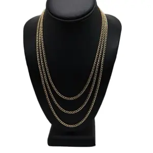 14K Gold Semi Solid Cuban Chain 3.5mm - Unisex Everyday Wear