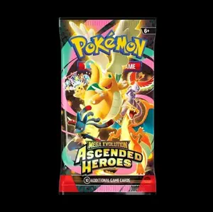 Pokémon Ascended Heroes Booster Pack - 10 Additional Game Cards for Collectors and Players