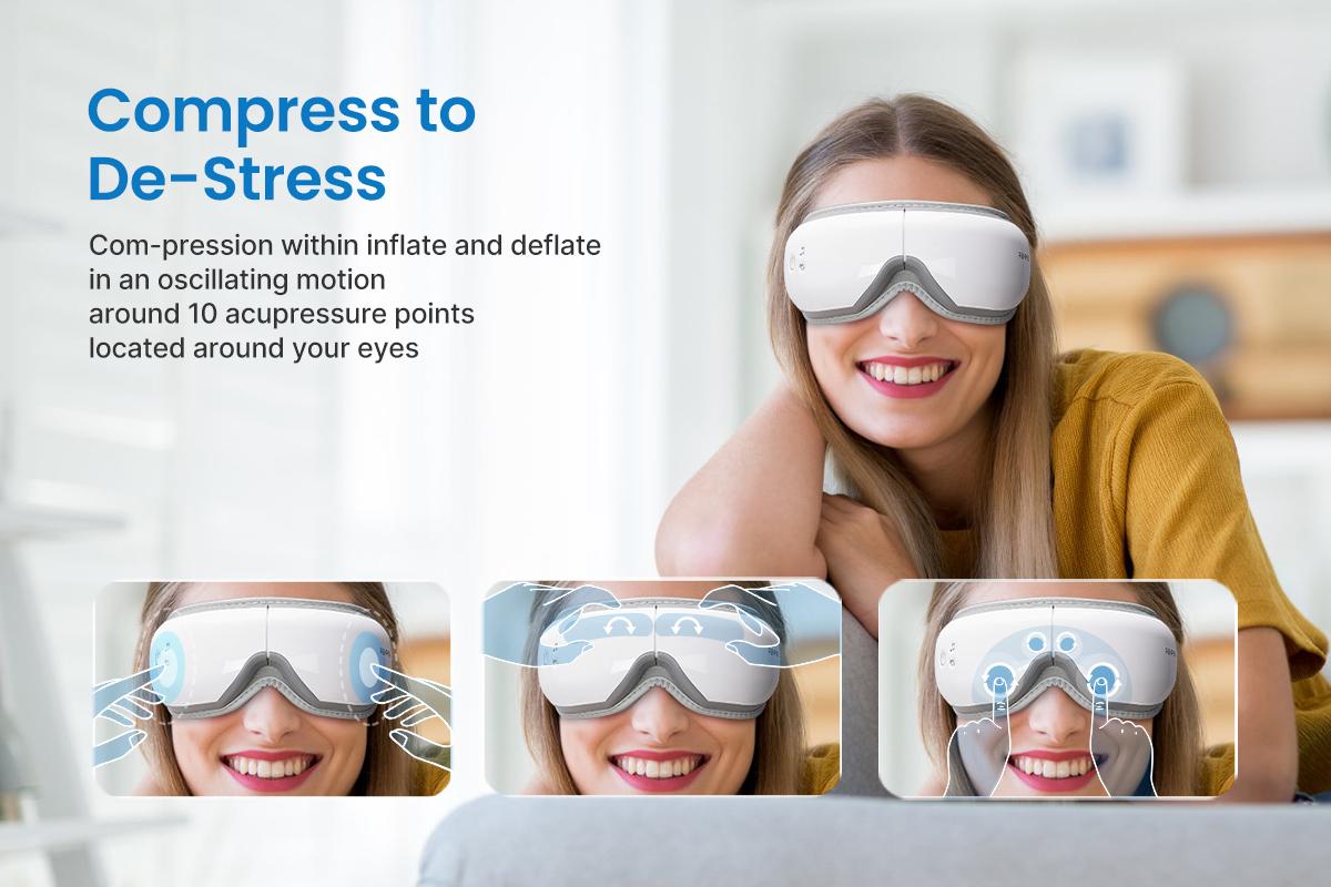 RENPHO Eyeris 1 Eye Massager with Heat, Gift Choice for Man Women Smart Comfort Eye Mask with Bluetooth Music, Spring Glow Up Birthday Gift