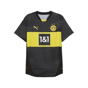 PUMA Mens Bvb Away Crew Neck Replica Jersey Casual - Black PUMA Mens Bvb Away Crew Neck Replica Jersey Casual - Black