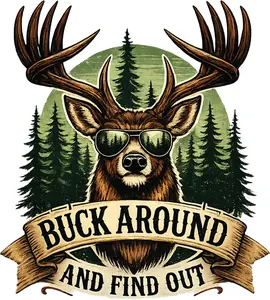 DTF Transfer – HK Buck Around Multi Sizes