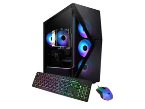 iBUYPOWER Slate Gaming PC Desktop - AMD Ryzen 5 5500, NVIDIA GeForce RTX 4060 8GB, 16GB DDR4 Non-RGB RAM, 1TB NVMe SSD