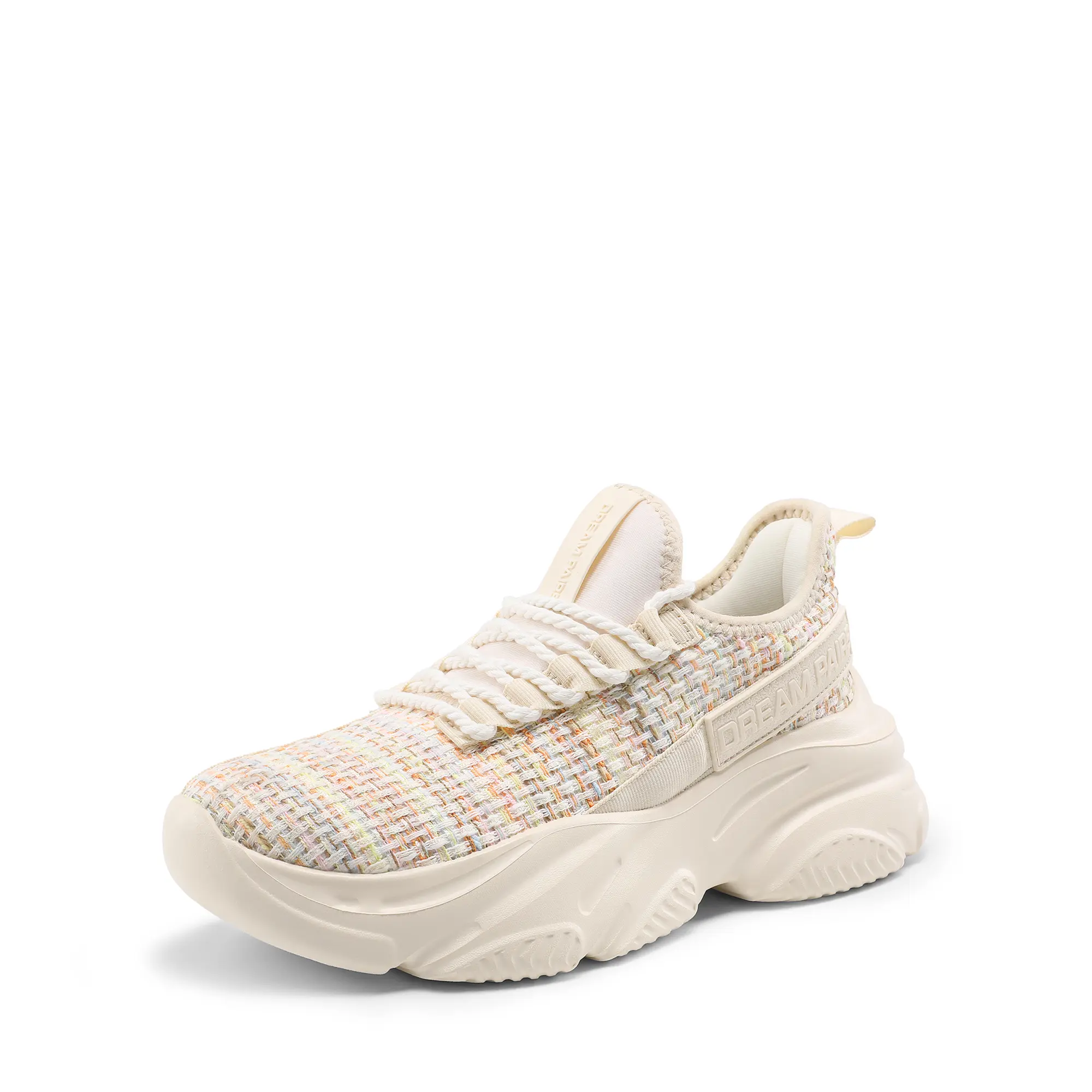Dream Pairs Women's Casual Athletic Sneakers, Woven Knit Chunky Platform Shoes with Breathable Lightweight Cushioning, Chunky Shoes, Casual Trendy Sneakers, Breathable Soles, Sneakers For Women, Women's Sneakers