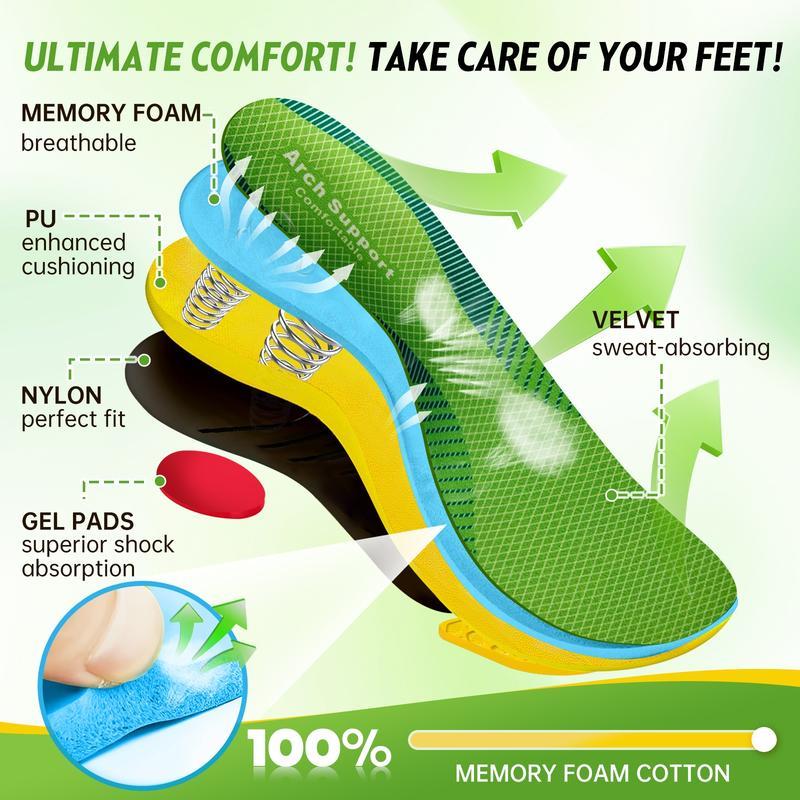 High Arch Support Orthotic Insoles ,Plantar Fasciitis Insoles,Work Boot Insoles For Standing All Day,220+lbs Shock Absorbing Heavy Duty Support Relief Foot Pain,Orthotic Flat Feet,Heightening Insole,Chef,Food Service,Shoe Inserts,Sweat Footwear High Arch Support Orthotic Insoles ,Plantar Fasciitis Insoles,Work Boot Insoles For Standing All Day,220+lbs Shock Absorbing Heavy Duty Support Relief Foot Pain,Orthotic Flat Feet,Heightening Insole,Chef,Food Service,Shoe Inserts,Sweat Footwear