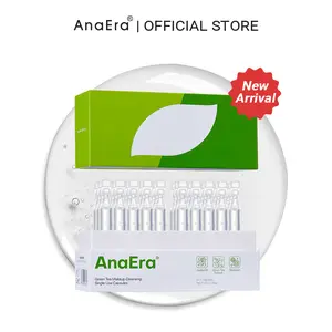 AnaEra Green Tea Makeup Cleansing Oil | Light Facial Cleansing Oil, Deep Clean Pores, Makeup Blackhead Remover, Gentle Cleansing, Dewy Finish, Soft Glowy Skin, Great for All Skin Types (30× 1.8g)