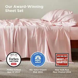 【April Stock Up】Bedsure Bamboo Sheets Set-4PCS,Cooling  Breathable & Soft, Deep Pocket, Hotel Luxury Silky Bedding for Hot Sleepers