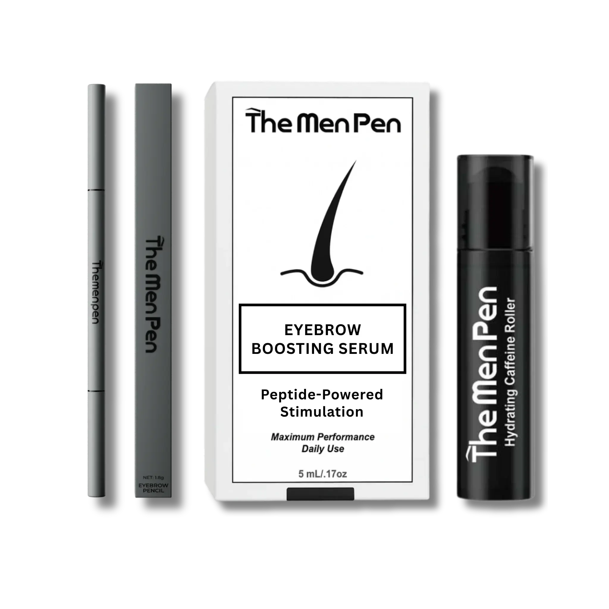 The Men Pen Eyebrow Boosting Peptide Kit with Ginseng & Hyaluronic Acid for Daily Hydrating & Clear Brows