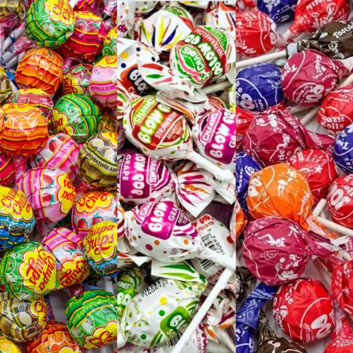 Mega Lollipop Variety Mix (1.5lb & 3lb Bulk Bag) - Blow Pops, Tootsie Pops & Chupa Chups - Assorted Gourmet Suckers with Gum & Chewy Centers - Perfect for Party Favors & Candy Buffets