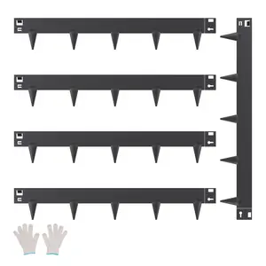 【FathersDayGift】VEVOR Steel Landscape Edging,  , 5 Packs 39 x 3 in Rust-Resistant Metal Landscape Edging, Bendable Garden Edging Border, Heavy Duty Lawn Edging, Easy-to-Install, Flower Bed Yard Pathway Divider Black