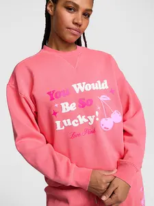 PINK Campus Fleece™ Oversized Crew Sweatshirt