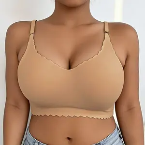 COKE Seamless women's thin sports bra camisole with one-piece smooth surface, sexy and push-up, supports side breasts, vest-style bra