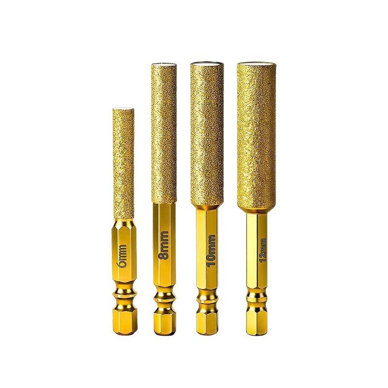 4pc Hexagonal Shank Emery Drill Bit for Dry Drilling onTile Marble Granite Concrete 6-12mm Wax CoreCooling No Water Needed 4pc Hexagonal Shank Emery Drill Bit for Dry Drilling onTile Marble Granite Concrete 6-12mm Wax CoreCooling No Water Needed