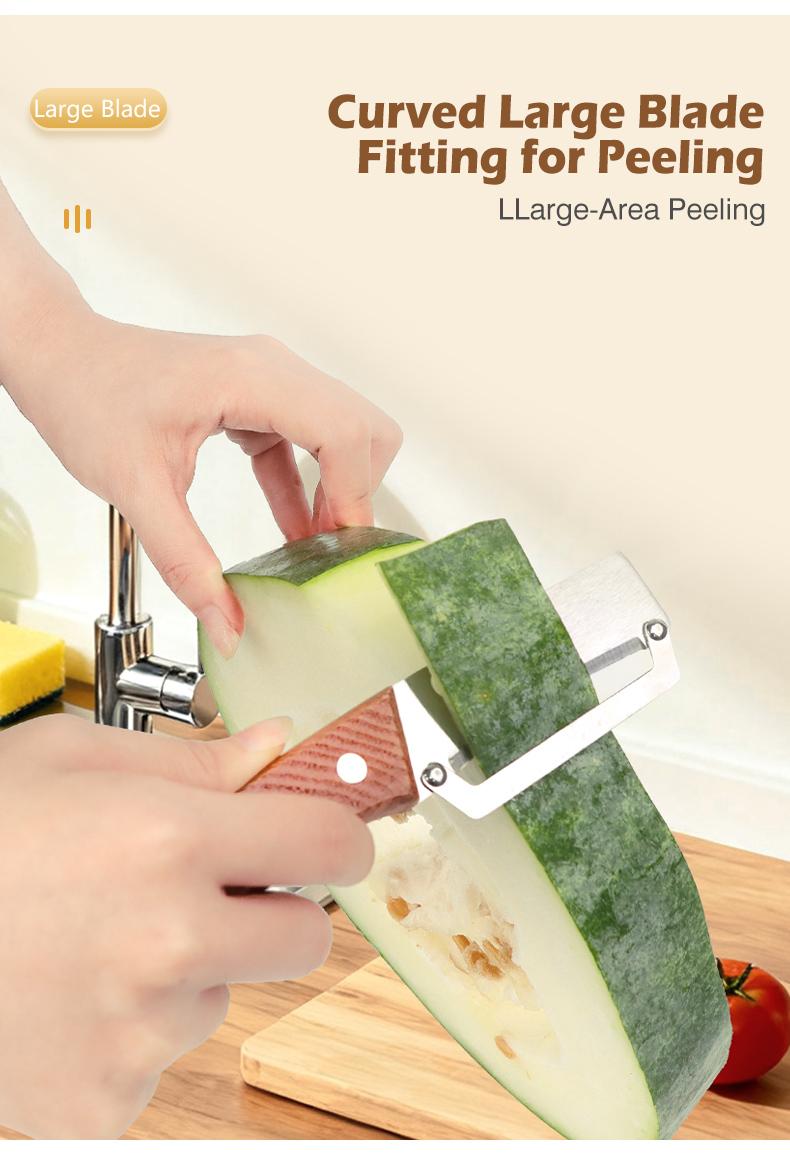 Wooden-Handled Stainless Steel Sharp Peeler with Built-In Bottle Opener for Fruits & Vegetables Ergonomic Non-Slip Handle Long-Lasting Construction Essential Kitchen Tool Wooden-Handled Stainless Steel Sharp Peeler with Built-In Bottle Opener for Fruits & Vegetables Ergonomic Non-Slip Handle Long-Lasting Construction Essential Kitchen Tool