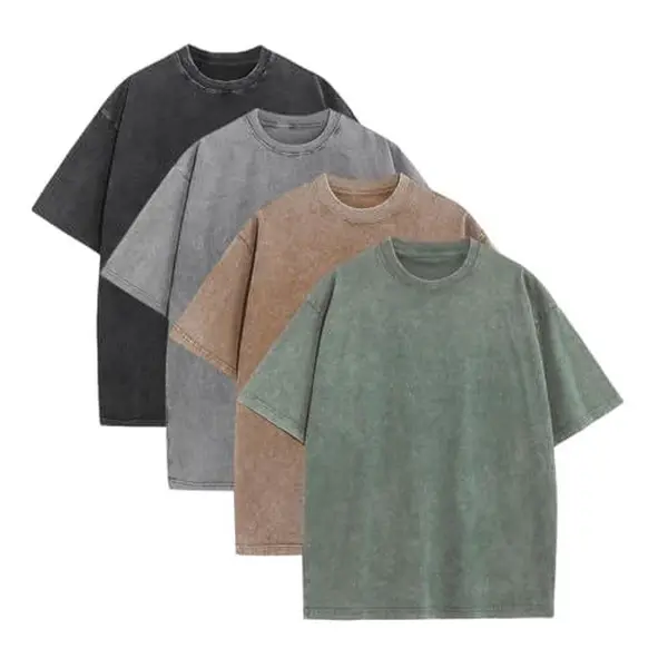 Vintage Acid Wash Cotton T-Shirt Short Sleeve Streetwear Solid Color Basic Tees Loose Fit Casual Baggy minimalist design, quick-dry moisture wicking, vintage style Tops Gift for Birthday Christmas Valentine's Day
