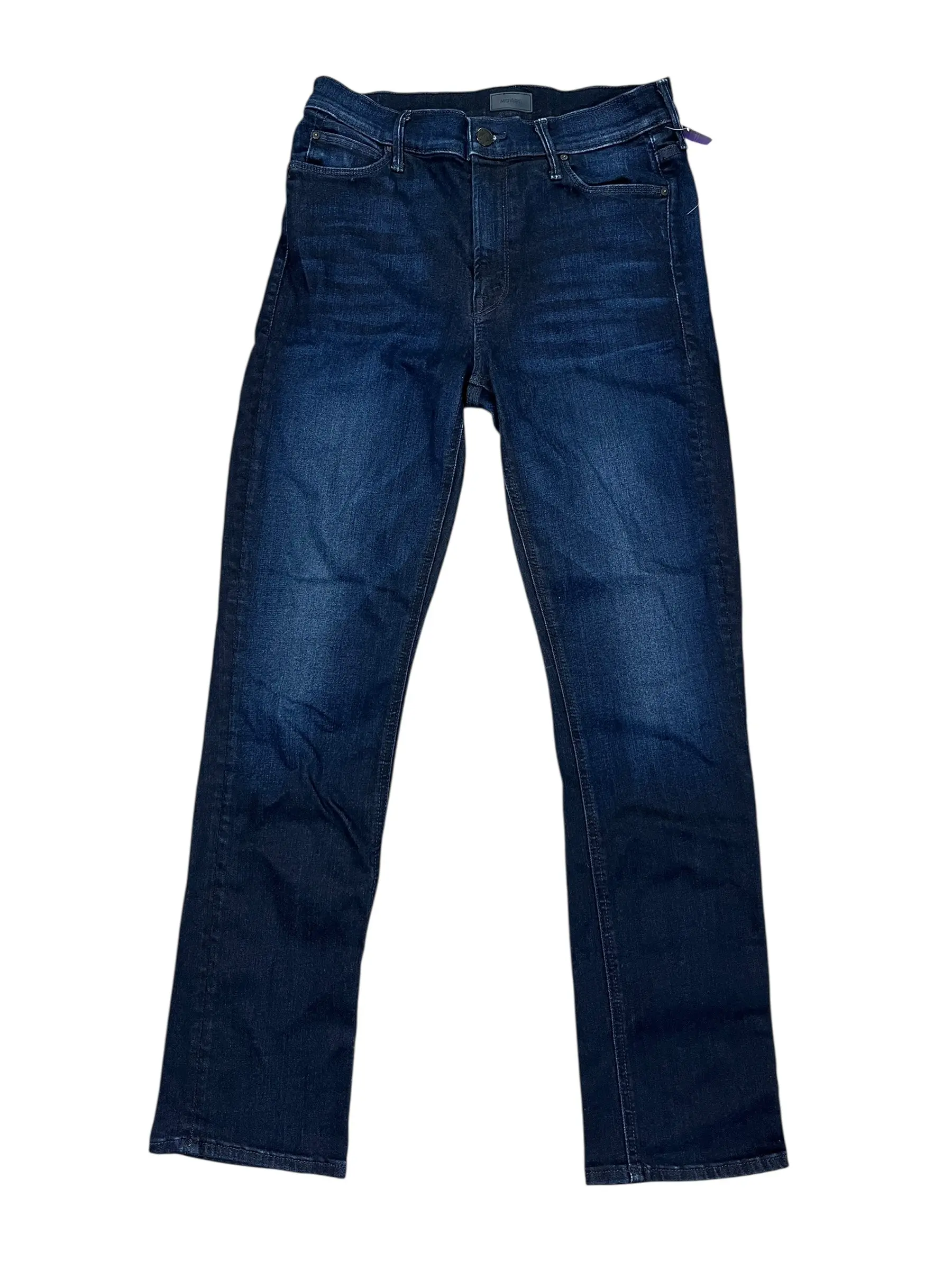 Jeans Straight By Mother Jeans In Blue Denim, Size:8
