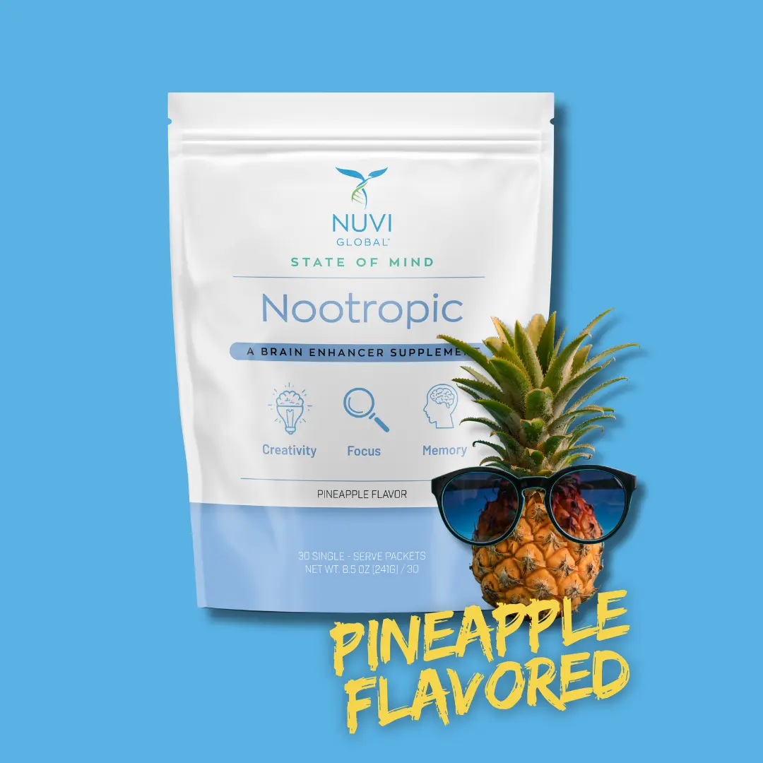 Nuvi Focus Drink Mix — Pineapple Nootropic for Brain Fog, Focus & Memory