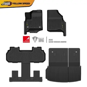 TPE Floor Mats Cargo Liner w/Backrest Mat Fits 2024-2026 Chevy Traverse 7 Seats Car Accessories