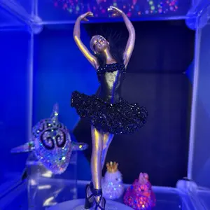 Ballerina dancer with Rhinestones in black and gold