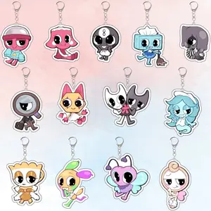 ROBLOX Dandy's World Keychain, Gigi Brightney Toodles Scraps Tisha Razzle Dazzle Looey Glisten Acrylic Keychain – Cute Acrylic Keychain Charms, Perfect Gift for Fans & Collectors