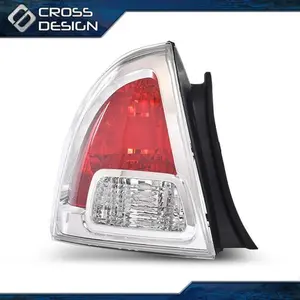 CROSSDESIGN Tail Light Fit for 2006-2009 Ford Fusion Driver Side Left Clear & Red Lens