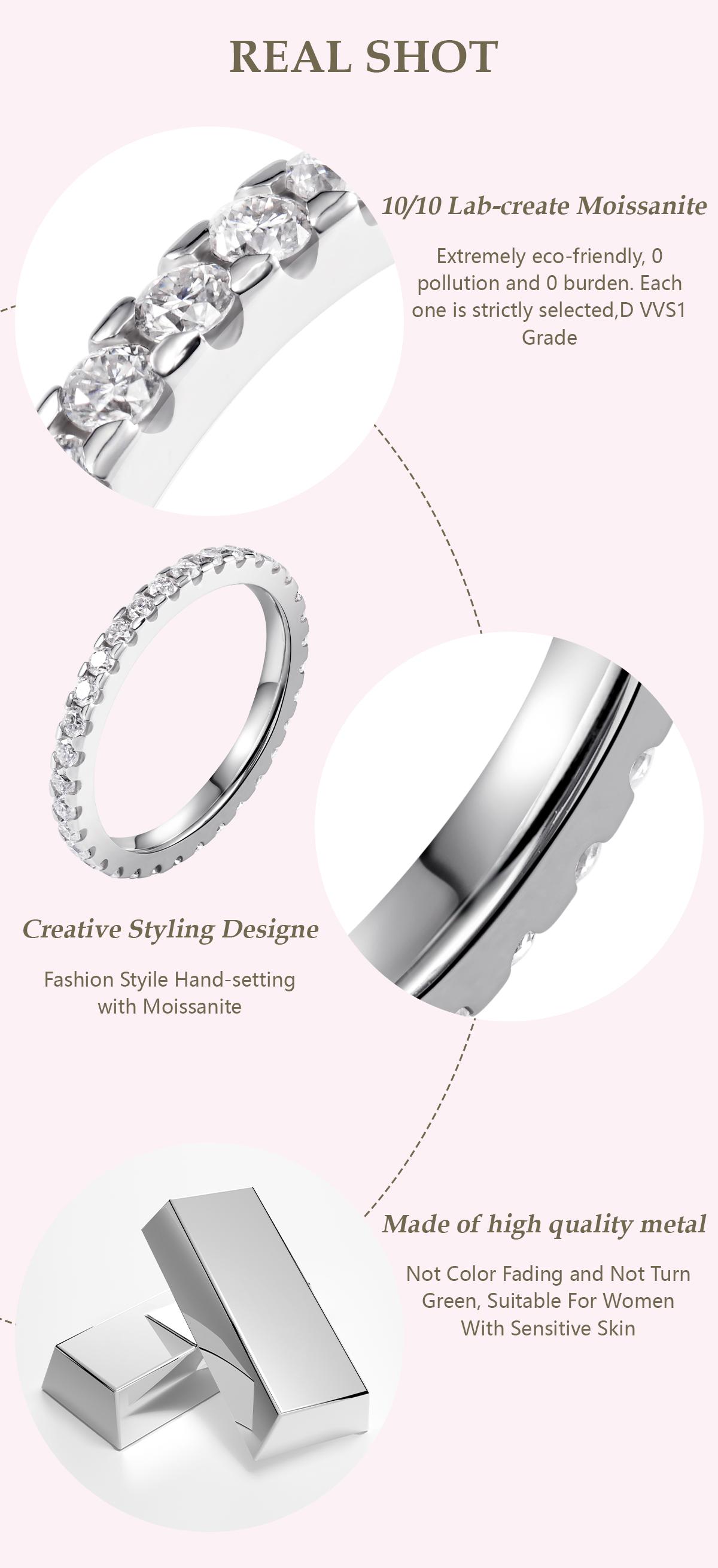 S925 Eternity Ring Band VVS D Color Synthetic Moissanite Women Engagement Wedding Ring Daily Costume Jewelry Accessories Perfect Birthday Engagement Wedding Anniversary Gifts For Her Women Wedding Set S925 Eternity Ring Band VVS D Color Synthetic Moissanite Women Engagement Wedding Ring Daily Costume Jewelry Accessories Perfect Birthday Engagement Wedding Anniversary Gifts For Her Women Wedding Set