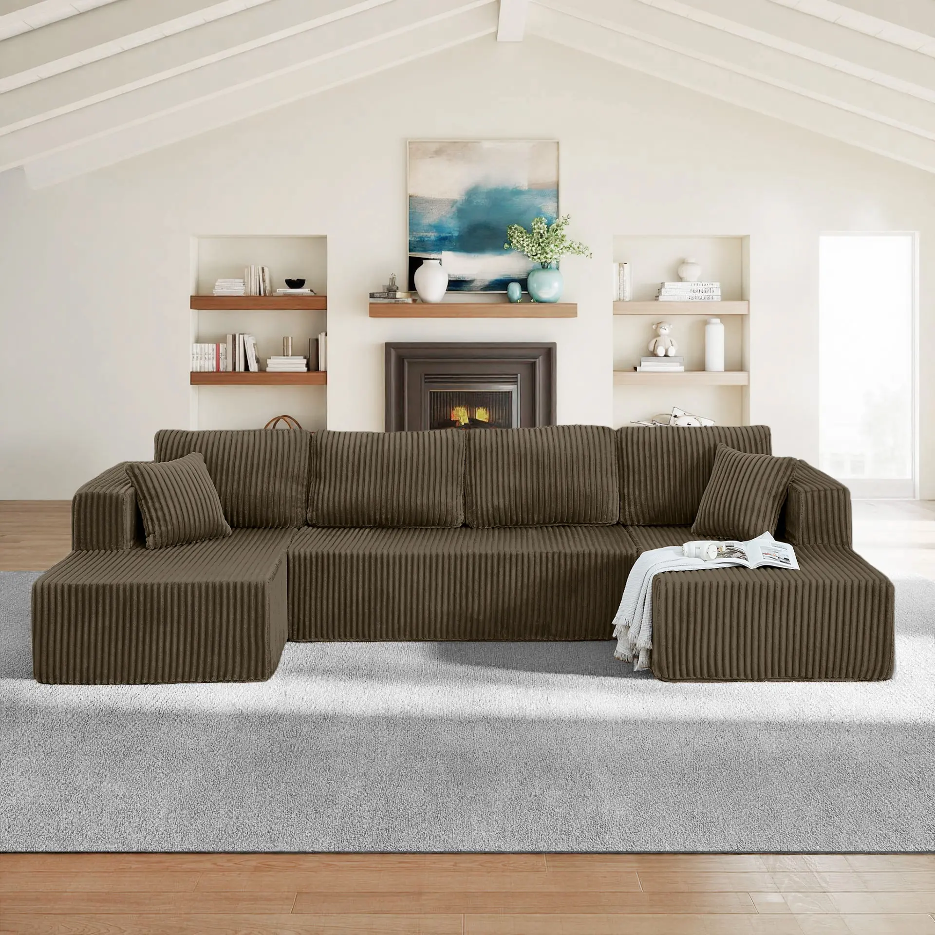 Brown + Foam + 5 Seat