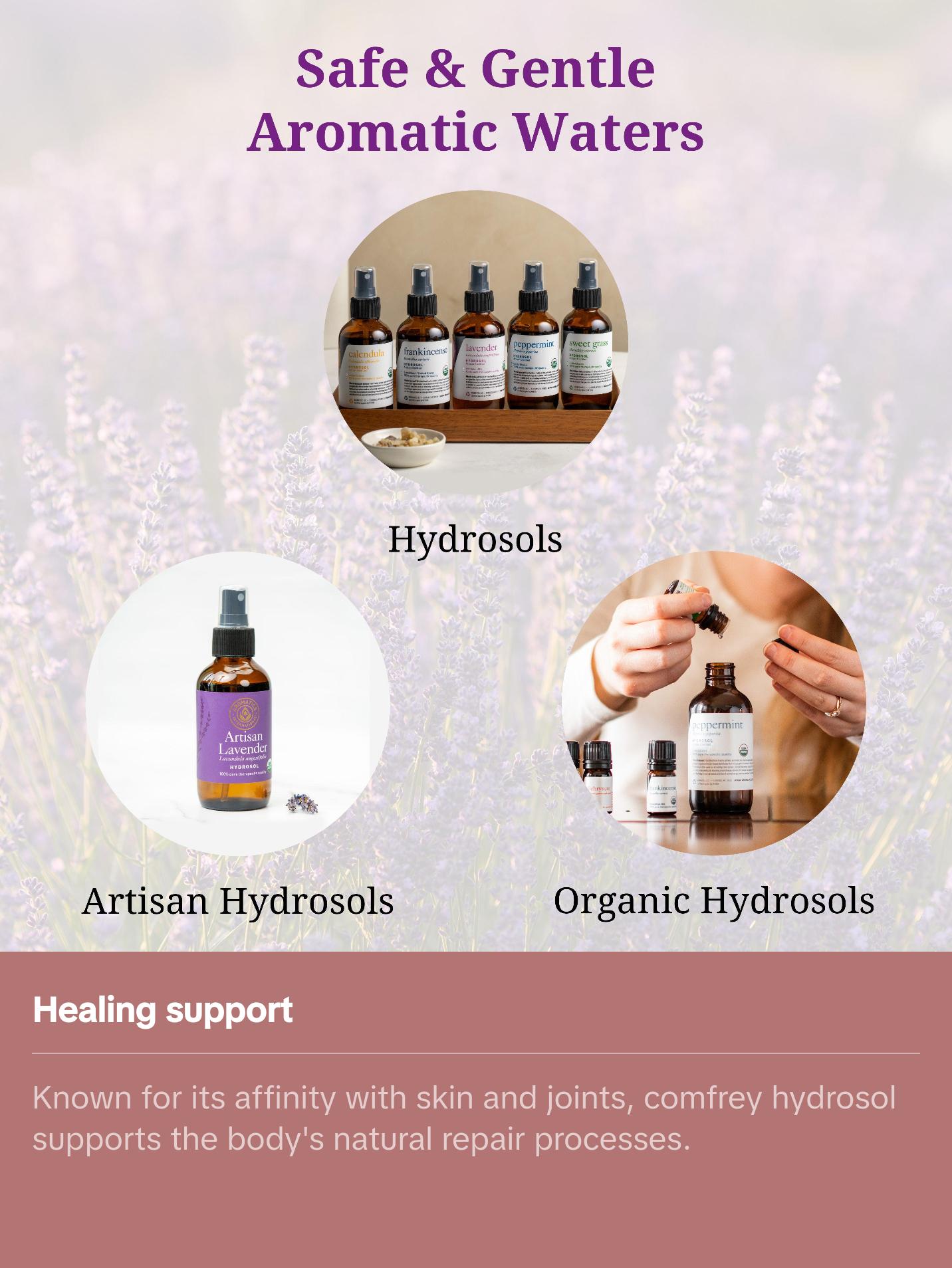 Comfrey Hydrosol Organic Skincare for Aromatherapy and Wellness