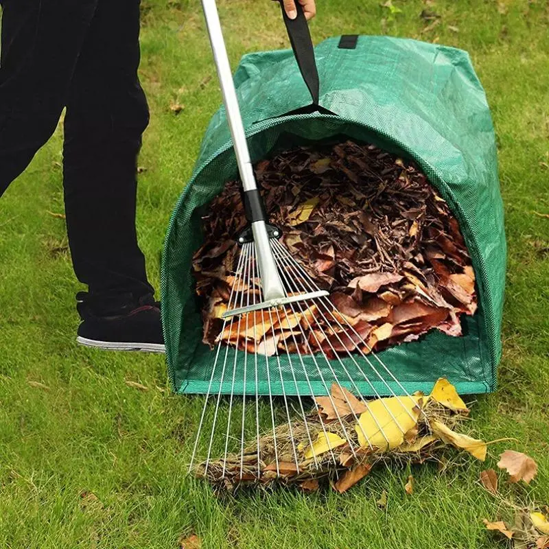 53 Gallon Reusable Leaf Collection Bag, Garden Leaf Bag, Garden Waste Bag, Yard Leaf Bag, Garden Cleaning Tool Storage Bag, Garden Accessories, Portable, Heavy Duty, Lawn, Handle, Garden Tools
