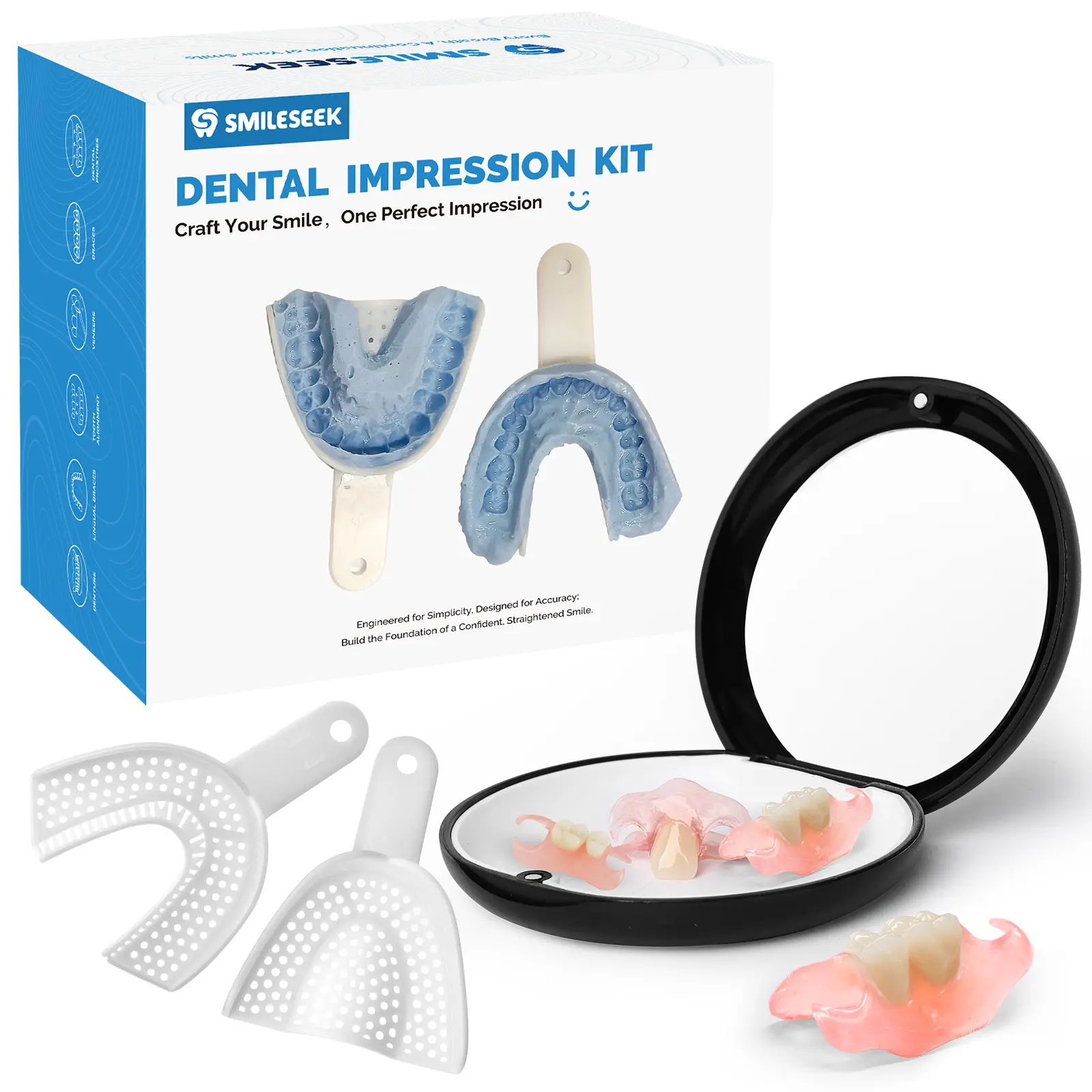 Custom Flipper Tooth Professional Partial Denture for Missing Front or Side Tooth Replacement Natural Looking Clip-In Single Tooth Solution for Adults