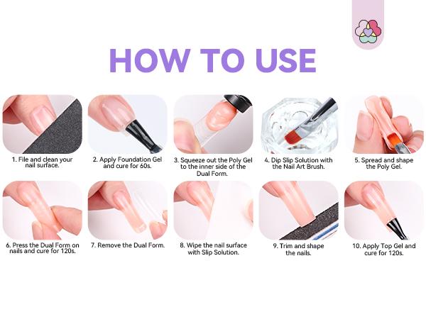 SAVILAND 36Colors Poly Gel Nail Kit – All-in-One Extension Set with Mini UV Lamp & Slip Solution for Easy Home DIY or Gift