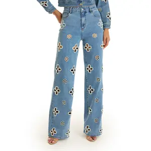 Kaia Pearl High Rise Jean - Medium Blue