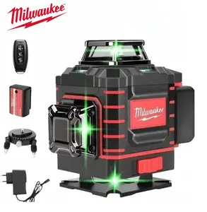 Milwaukee Degree Vertical Cross Laser Level 360 Green Beam Rechargeable for Horizontal & Vertical Measurements High Light Laser Level Tools with Battery
