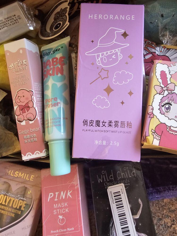 Aura Box All-in-one Set .MYSTERY BOX-crystals, candles,  cards, sage, palosanto, incense,  pink puff, head band Auspicious Auspicious Auspicious Birthday. gift box