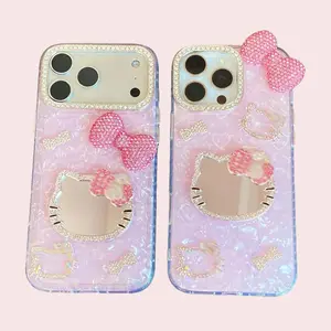 Cute Shiny Bling Sparkly Phone Case with Crystal Diamonds Shockproof Protective and Camera Protective Case for iPhone 16 Series Plus 12 13 14 15 PM