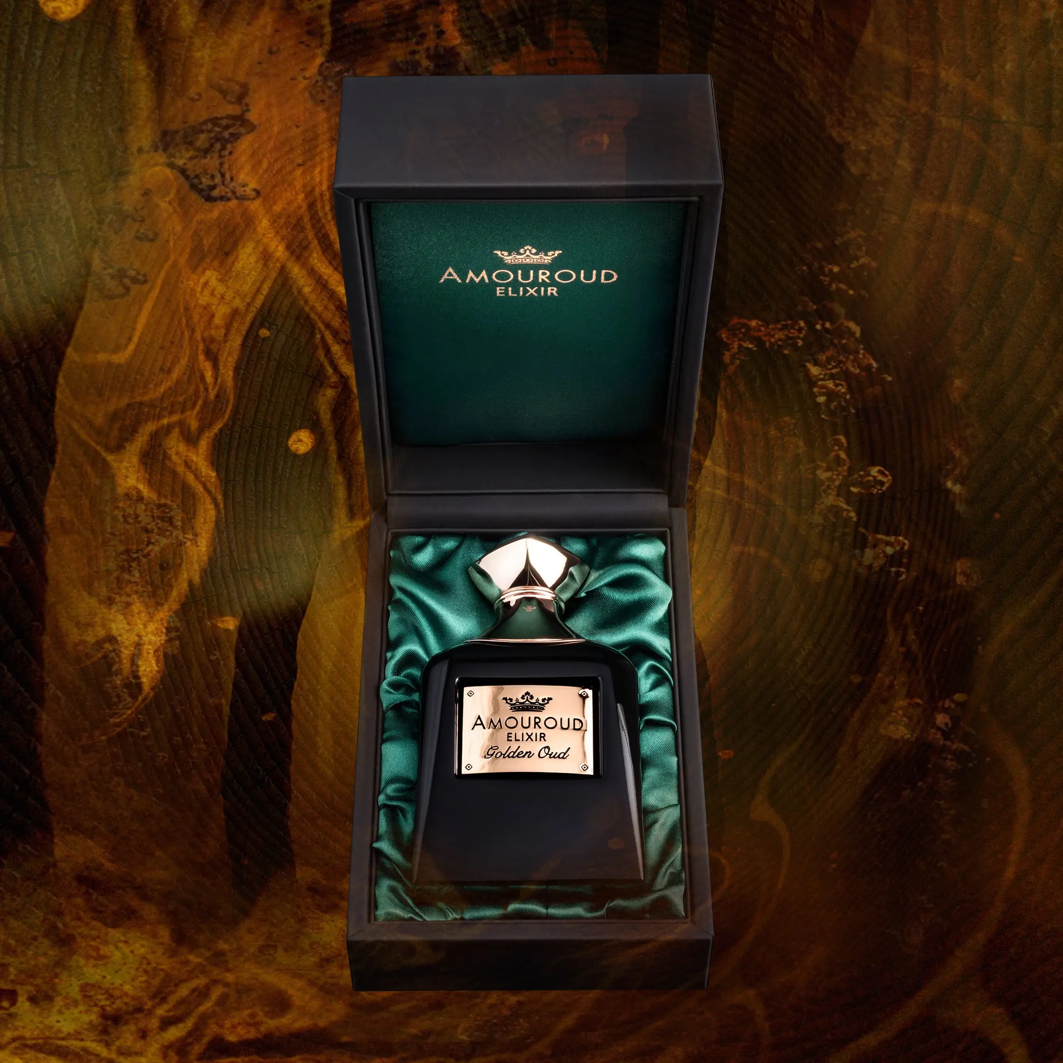 Amouroud Elixir Golden Oud Extrait de Parfum 75 ml - Champagne Cassis, Smoked Caramel, Madagascar Vanilla, Agarwood resin